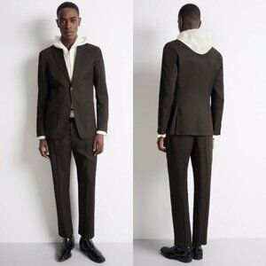 NWT Tiger of Sweden Federova Lyocell Twill Sports Jacket Blazer Chocolate Brown